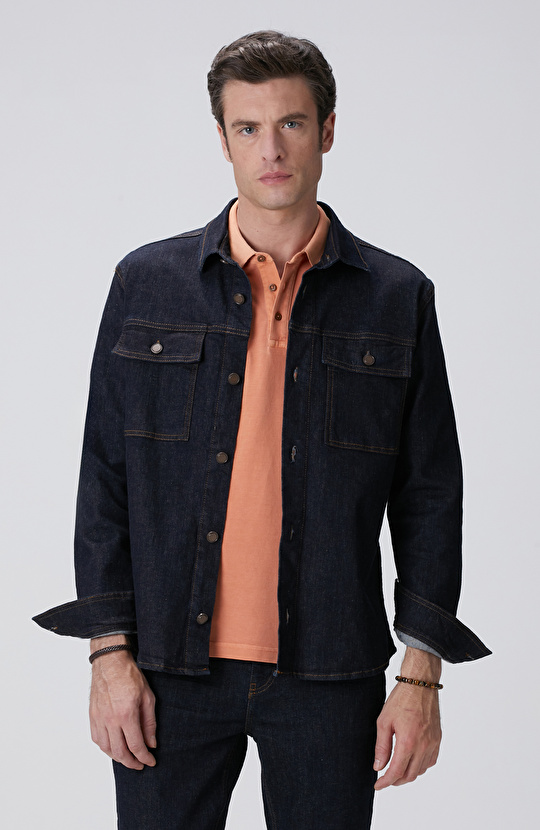 Lacivert Denim Gömlek