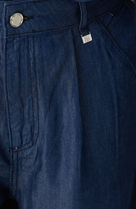 Açık Indigo Mavi Denim Şort