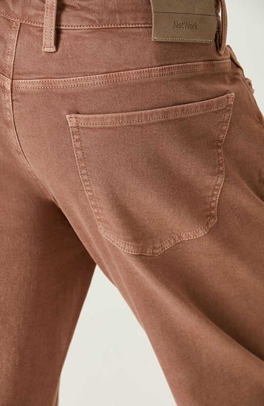 Gül Rengi Denim Pantolon
