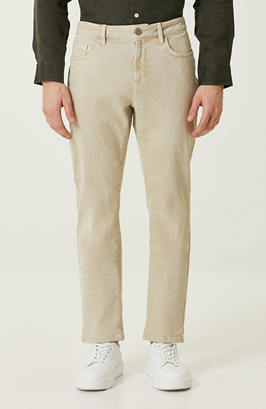 Açık Haki Denim Pantolon