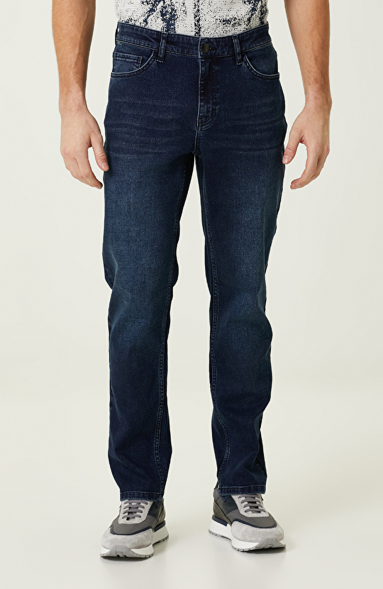 Koyu Lacivert Denim Pantolon