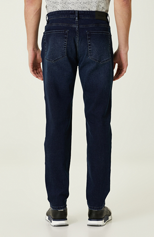 Koyu Lacivert Denim Pantolon