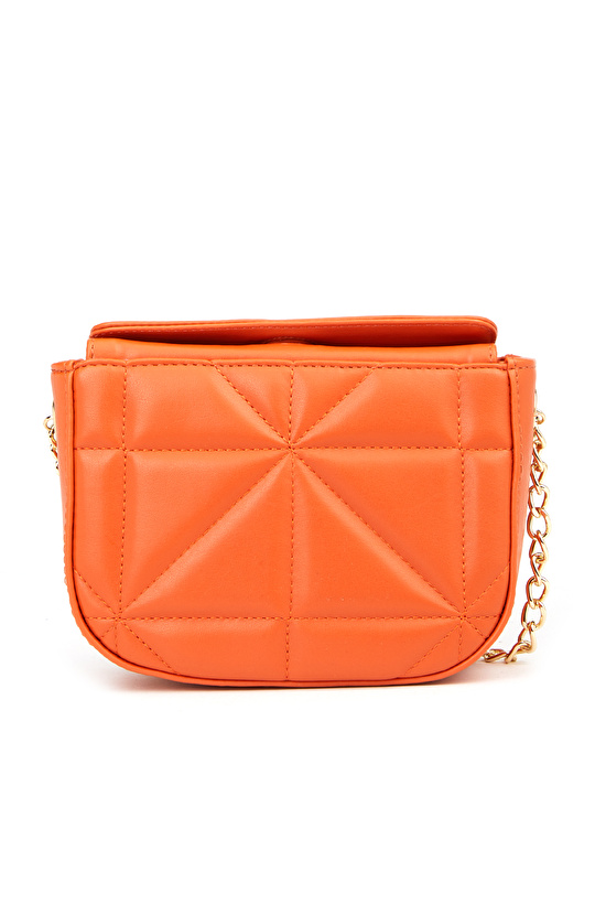 Turuncu Kapitoneli Kadın Çanta