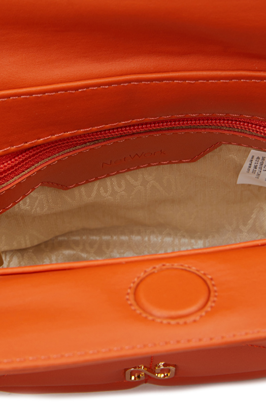 Turuncu Kapitoneli Kadın Çanta