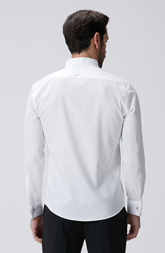 Beyaz Non-Iron Smokin Gömlek