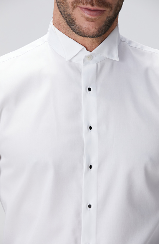 Beyaz Non-Iron Smokin Gömlek