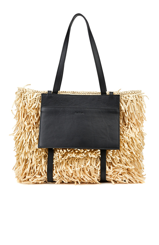 Bej Kadın Hasır Çanta