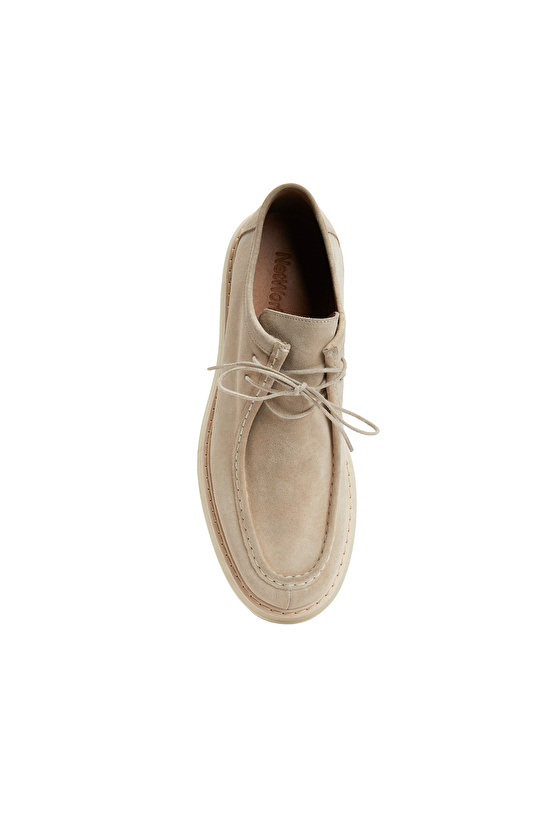 Bej Erkek Süet Loafer