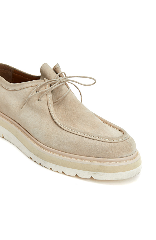 Bej Erkek Süet Loafer