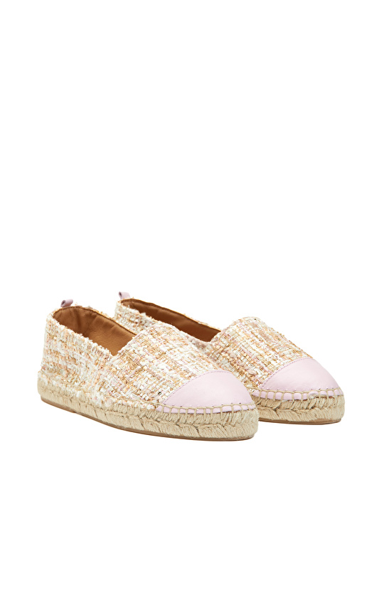 Bej Desenli Kadın Espadril