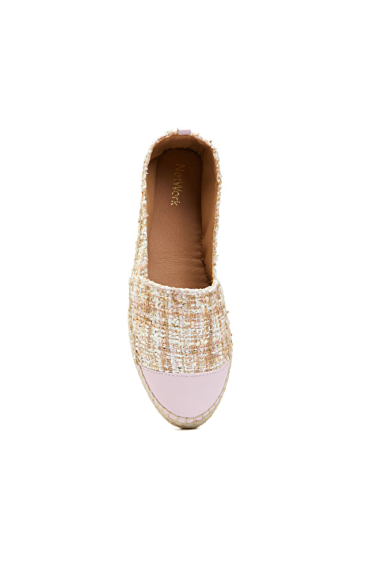 Bej Desenli Kadın Espadril