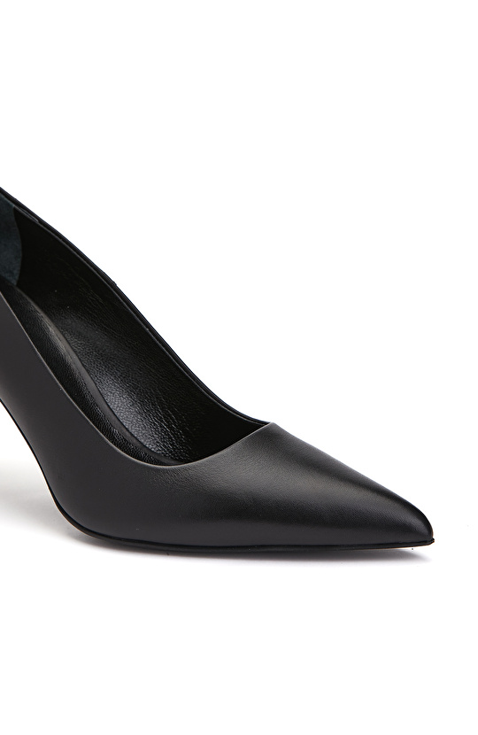 Siyah Kadın Deri Stiletto