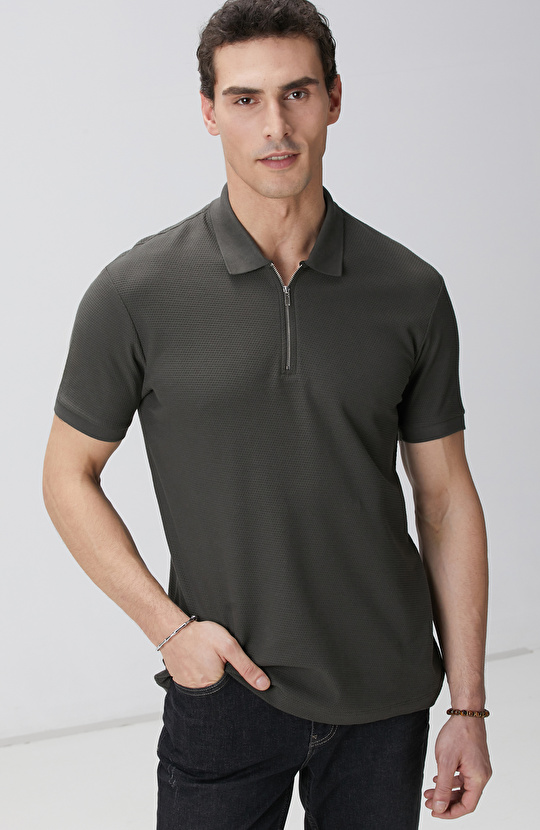 Haki Polo Yaka T-shirt