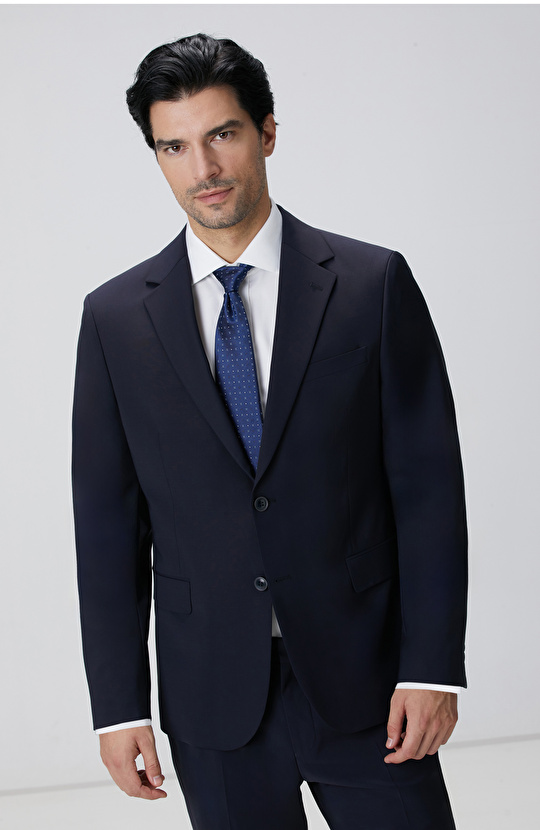 Lacivert Yün Karışımlı Takım Elbise Lacivert Yün Karışımlı Takım Elbise