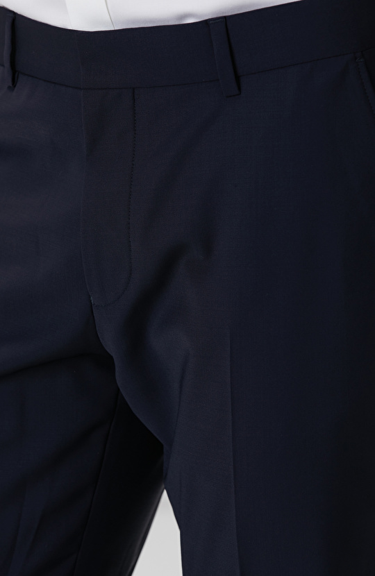 Lacivert Yün Karışımlı Takım Elbise