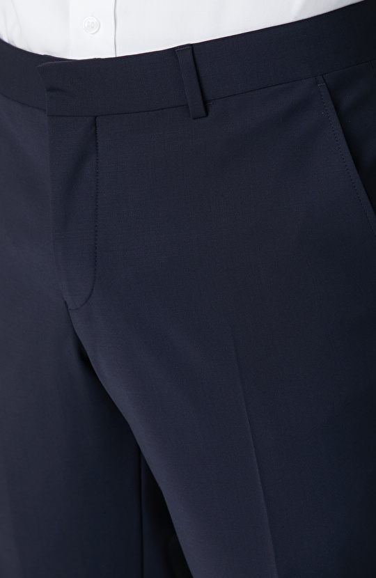 Lacivert Yün Karışımlı Takım Elbise