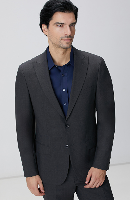 Antrasit Yün Karışımlı Takım Elbise Antrasit Yün Karışımlı Takım Elbise