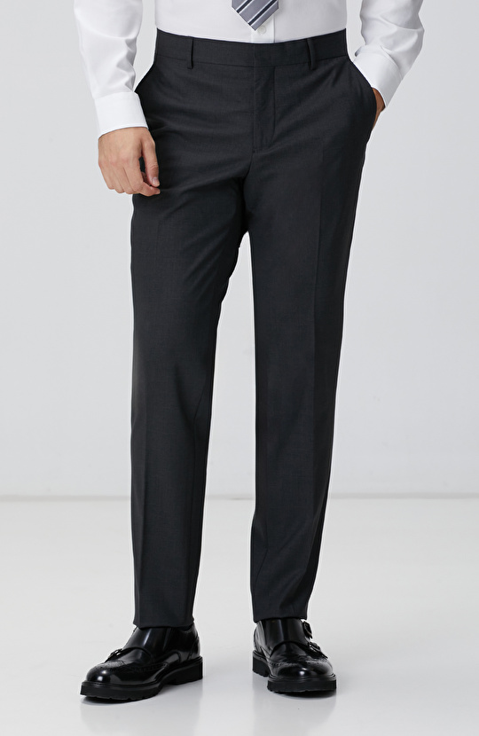 Antrasit Yün Karışımlı Pantolon