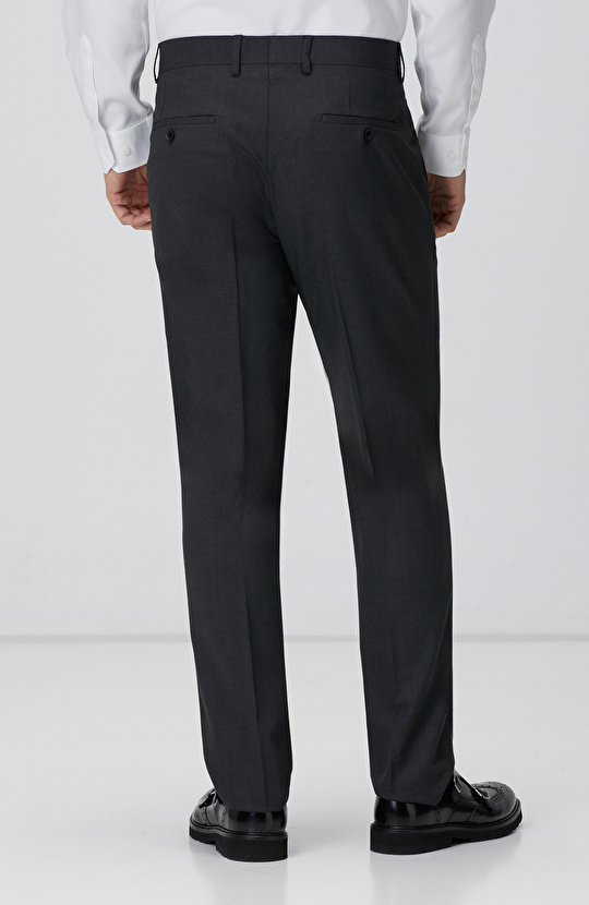 Antrasit Yün Karışımlı Pantolon