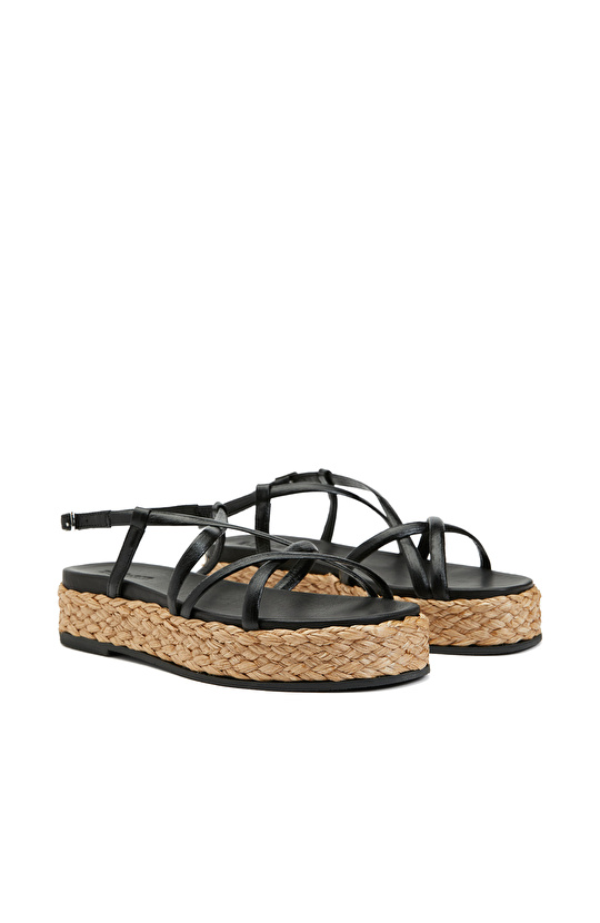 Black Women's Leather Sandals
