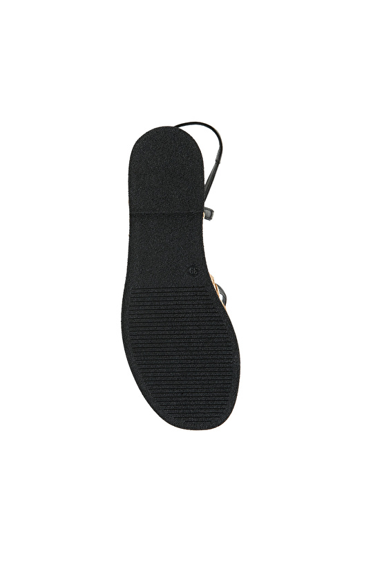 Black Women's Leather Sandals