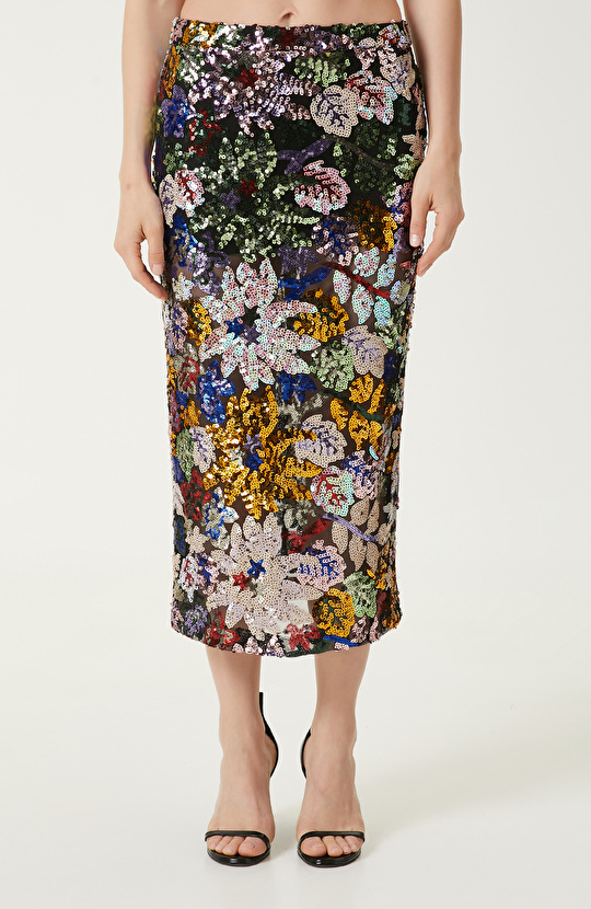 Renkli Midi Kalem Etek