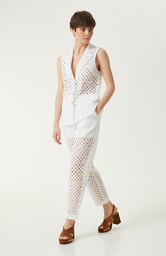 Beyaz Takım Pantolon