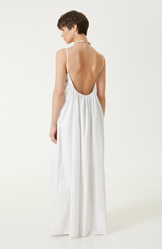 Beyaz Maksi Elbise