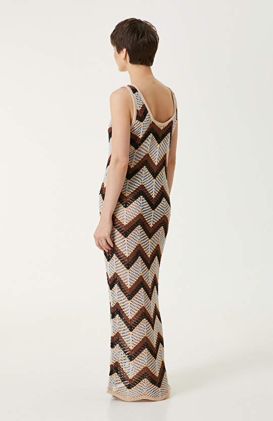 Kahverengi Plaj Elbise