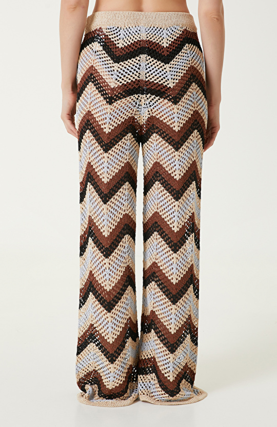 Kahverengi Triko Plaj Pantolonu