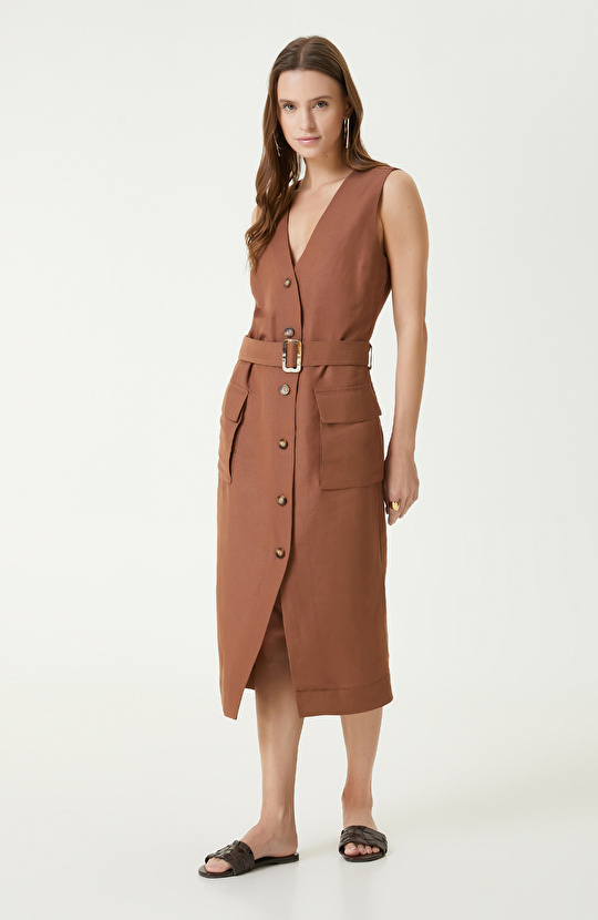 Kahverengi Mid Boy Elbise