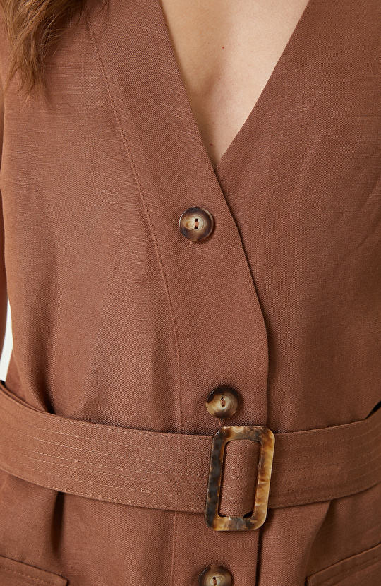 Kahverengi Mid Boy Elbise