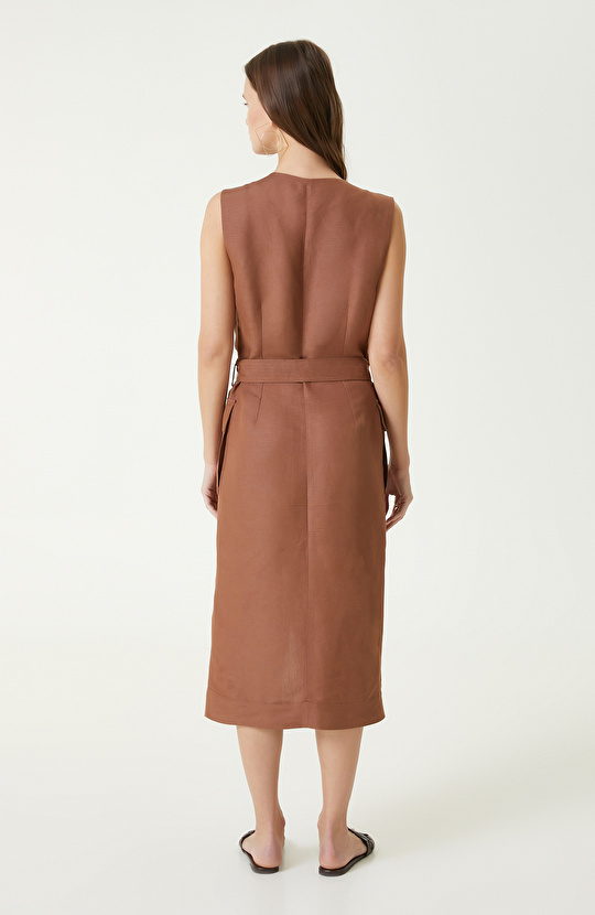 Kahverengi Mid Boy Elbise