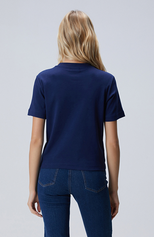 Lacivert Basic T-shirt