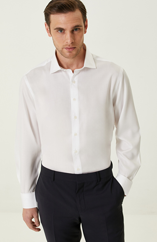 Non-Iron Beyaz Gömlek