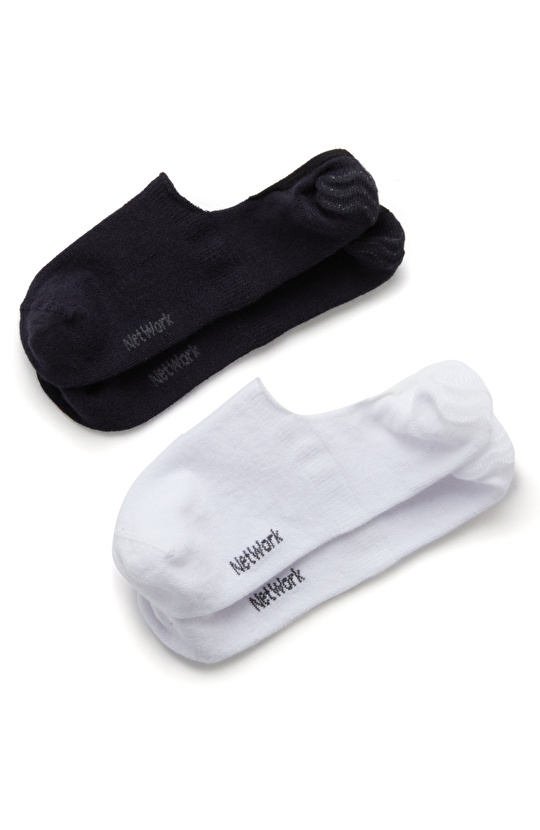 Beyaz Lacivert 2li Erkek Bambu Çorap Seti Beyaz Lacivert 2li Erkek Bambu Çorap Seti
