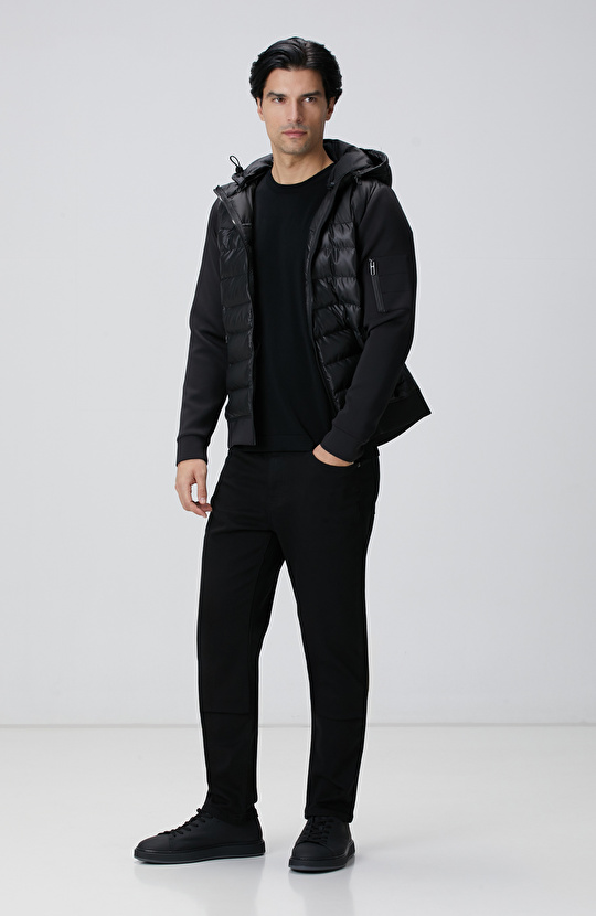 N-Tech Siyah Basic Triko Kazak