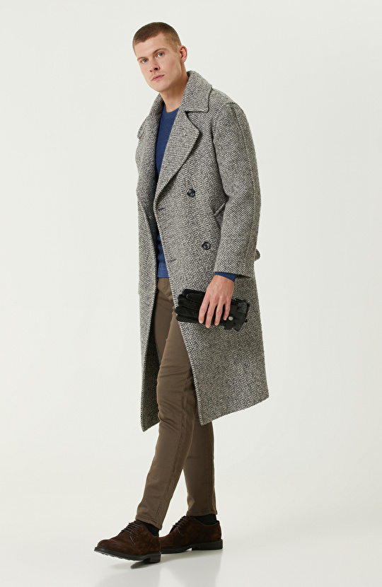 Lacivert Yün Triko Kazak