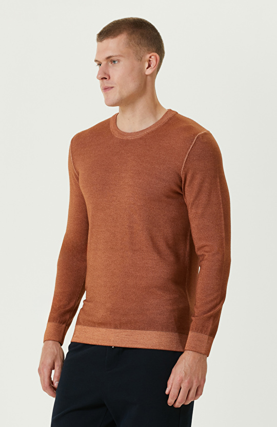 Camel Yün Triko Kazak