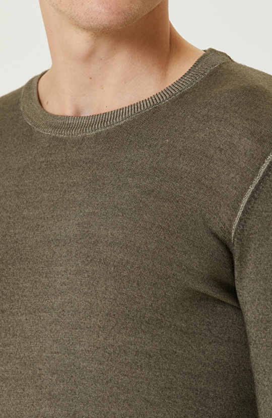 Haki Yün Triko Kazak