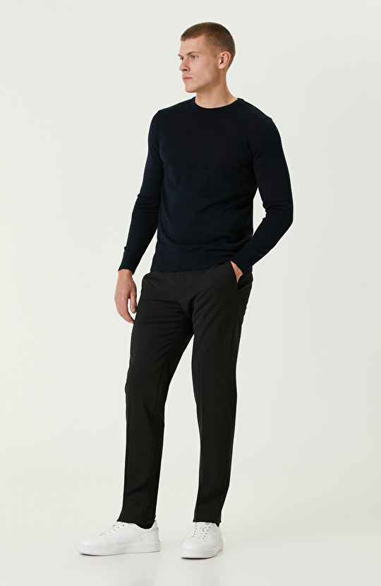 Lacivert Basic Triko Kazak