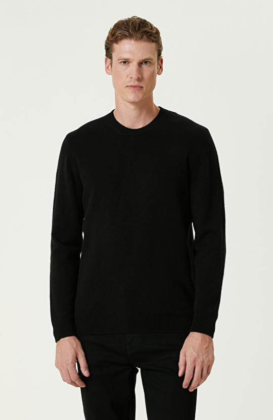 Siyah Limited Kaşmir Triko Kazak