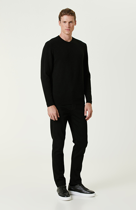 Siyah Limited Kaşmir Triko Kazak