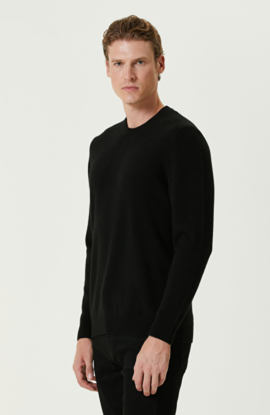 Siyah Limited Kaşmir Triko Kazak