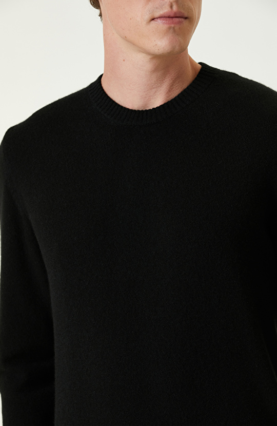 Siyah Limited Kaşmir Triko Kazak