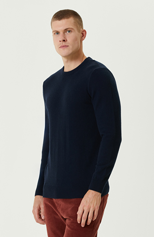 Lacivert Limited Kaşmir Triko Kazak