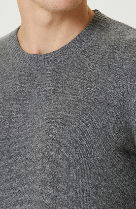 Gri Melanj Limited Kaşmir Triko Kazak