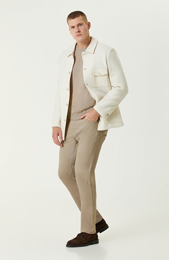 Bej Melanj Limited Kaşmir Triko Kazak