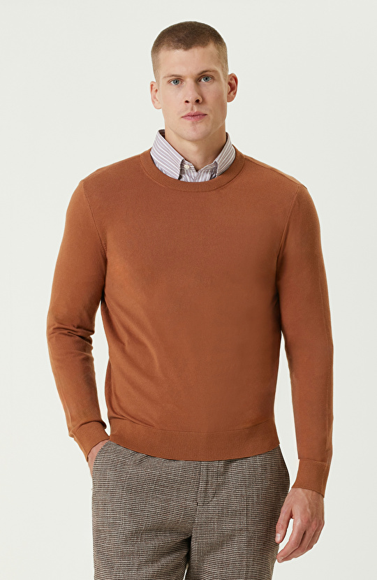 Karamel Basic Triko Kazak Karamel Basic Triko Kazak