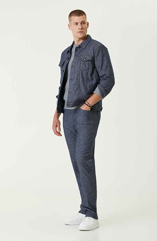 Gri Melanj Basic Triko Kazak